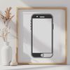 Vector Phone Design Template A digital rendering of a modern mobile phone, designed as vector art for editing and customization.