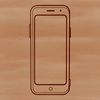 Sleek Phone Design Vector Graphic A detailed illustration of a mobile phone with sleek design and modern features.