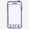 A modern mobile phone with a sleek design and touchscreen interface.