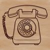 A high-quality illustration of a telephone with clean lines and minimalist design, suitable for various applications.