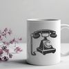 A high-resolution illustration of a telephone in vector format.