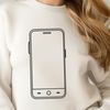 Sleek Phone Design Illustration A detailed illustration of a mobile phone with sleek design features.