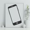 High-Resolution Phone Vector Art A high-resolution illustration of a modern smartphone with detailed design elements.