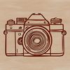 Sleek Digital Camera Icon A digital camera icon with a sleek design, suitable for web and graphic design applications.