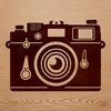 A digital camera icon with sleek design elements, suitable for technology and photography themes.