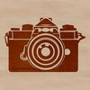 Beautiful Photography Tool Icon A digital camera with lens and viewfinder, designed for photography and illustration.