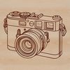 Digital Photography Graphic Design A digital camera with lens and flash, designed as a vector graphic.