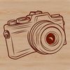 A digital camera illustration created as a vector graphic for various design applications.