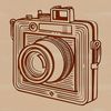 Camera Clip Art SVG File A digital camera with lens and body, vector graphic illustration.