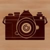Camera Design Vector A digital camera with lens and body, suitable for photography and technology topics.