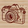 Clean Camera Design in Vector Format A digital camera made from simple vector shapes in a clean design.