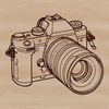 Tech Camera Silhouette A digital camera used in photography and technology.