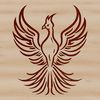 Mythical Phoenix Vector Graphic A stylized illustration of the mythical Phoenix creature, designed as a vector graphic suitable for digital design.