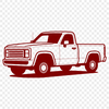 Modern Pickup Truck Clip Art Illustrative rendering of a pickup truck in vector format