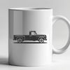 Detailed Vehicle Design SVG File A simple illustration of a pickup truck with a detailed design.