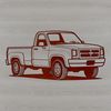 Beautiful Pickup Truck Design Vector Graphics A vector illustration of a pickup truck with details suitable for design and crafting.