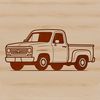 Rugged Vehicle Design SVG File A detailed illustration of a pickup truck in vector format, suitable for various design applications.