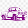 Pickup Truck Vector Design A detailed illustration of a pickup truck in a vector design style, suitable for commercial and personal use.