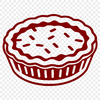 Delicious Dessert Pie Illustration A digital vector illustration of a traditional dessert pie with a flaky crust and filling.