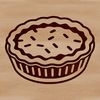 Delicious Fruit Pie Vector Graphics A round dessert with a pastry crust and filling, suitable for vector design projects.