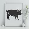 Simple Vector Pig Design for Commercial Use A standing pig illustration in simple vector design.