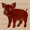 Cute Standing Pig SVG Art A vector illustration of a standing pig, suitable for various design purposes.