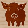 Simple Pig Vector Graphic A standing pig with a simple design, suitable for vector art and clip art.