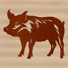 Cute Standing Pig Clip Art Vector A standing pig illustration in vector format, suitable for digital use.