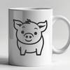 Cute Pig In SVG, PNG, PDF And DXF File Formats - Free