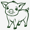 Cute Pig In PNG For Free Download