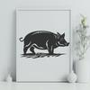 Standing Pig Illustration - Free PDF