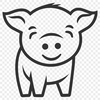 Unique Piglet - Vinyl PNG Free Download