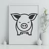 Unique Piglet In SVG, PNG, PDF And DXF File Formats - Free