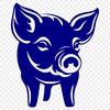 Pig Clip Art In SVG, PNG, PDF And DXF File Formats