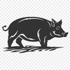 Standing Pig Illustration - Free PDF