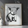 Beautiful Piglet - DXF Format