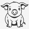 Unique Pig Digital Artwork SVG - Free Download