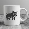 Artistic Standing Piglet DXF