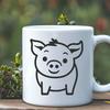 Cute Pig In SVG, PNG, PDF And DXF File Formats - Free