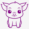 Sitting Piglet Clipart