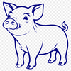 Standing Pig DXFs - Free Commercial Use