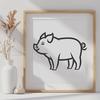 Cute Standing Piglet PDF