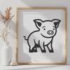 Beautiful Piglet In SVG & PNG