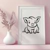 Sitting Piglet PNG