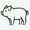 Standing Piglet PNG - Image For Commercial Use