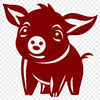 Standing Piglet Printable Image - Free DXF