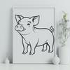 Standing Pig DXFs - Free Commercial Use