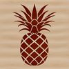 A stylized illustration of a pineapple, suitable for graphic design and digital crafting projects.