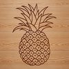 Free Vector Pineapple Illustration A single pineapple fruit on a flat surface, ideal for vector design and cutout applications.