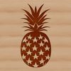Pineapple Fruit Illustration in Tropical Style A stylized illustration of a pineapple fruit with tropical details.